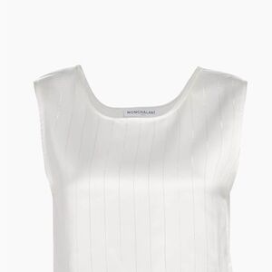 Nonchalant White Sleeveless Top